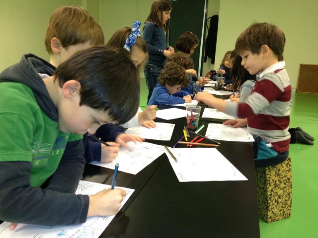  i più piccoli dipingono nel campus di getxo 